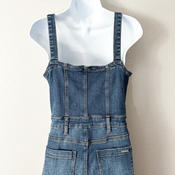 Insane Gene Jumpsuit Flare Denim Overalls Women's Size Small Retro Bell Bottoms - Picture 7 of 16